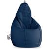 Happers Pouf Poltrona Sacco con Imbottitura per Sedersi Grande Puff per Bambini Adulti Morbido Puffo Bean Bag Chair Gigante per Salotto Lettura Blu XXL