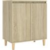 vidaXL Credenza con Gambe Legno Massello Sonoma 60x35x70cm Multistrato