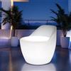 Arnusa Poltrona da cocktail a LED con illuminazione, 16 colori, batteria e telecomando, per interni ed esterni, giardino, balcone, terrazza, mobili moderni, 56 x 54 cm, in plastica