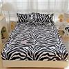 Odot Lenzuolo Elasticizzato con Angoli, Stile Semplice Lenzuolo Coprimaterasso Traspirante Lenzuola sotto Microfibra profondità 25cm per Singolo Matrimoniale (180x200cm,Stampa Zebra A)