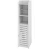 HUOLE Mobiletto Bagno Salvaspazio in Plastica 4 Altezze Porta Rotolo Carta Igienica da Terra | Organizer Bagno, Cucina, Dispensa, Lavanderia-15 * 17 * 76 cm-bianco