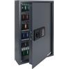 HMF Cassaforte Portachiavi con codice numerico, Armadietto Portachiavi con serratura elettronica | 132 ganci | 66,5 x 43 x 13 cm | Antracite