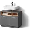 Livinity Mobile sottolavabo per bagno Temo, Antracite, 80 x 64 cm
