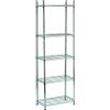 bricoleva.it Scaffale Cromato in Metallo con Ripiani - Libreria, Mensola Multiuso per Casa, Ufficio e Garage, Carico Fino a 75 kg (5 Piani 60x35x180 cm)