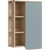 Vicco Mobile bagno Karen, Sonoma/blu, 50 x 75 cm con porta e vani aperti, per montaggio a parete con vani a giorno e vani chiusi