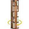 SCGSJZH Libreria girevole in bambù a piani girevole a 360° con vetrina angolare, scaffale per libri e decorazioni, scaffale per bambini e adulti, libreria multifunzionale (5 strato)