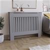 Vida Designs Chelsea Copertura del radiatore Olive Grey - Medio - Doghe verticali moderne per miglior circolazione del calore - H82xW111xD19cm - MDF verniciato per soggiorno e corridoio