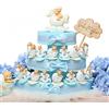 Viale Magico Bomboniere Torta Nascita Orsetto con Carrozzina e Pony Bimbo Statuina 60 fettine