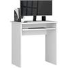 Home Collective Tavolo per computer, tavolo da ufficio con ripiano estensibile per tastiera, 68 x 51 x 74 cm, scrivania in bianco, ideale per le camerette dei bambini e gli uffici domestici