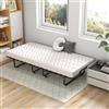 GYMAX Brandina Pieghevole con Materasso Memoria 10 cm, 200 x 80 x 40 cm, Trapuntatura a Onda con Imbottitura a Doppia Fibra, Carico 120 kg, a 15 Doghe, Made in Italy