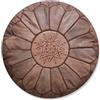 Poufs&Pillows Pouf Artigianale Marocchino in Vera Pelle - Fatto A Mano - Venduto Imbottito - Cuscini Da Pavimento, ottomano (Marrone)
