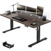 Airfish Scrivania Regolabile in Altezza 160x80, Scrivania Ufficio con Promemoria per la sedentariet, Standing Desk con Funzione di Memoria con Altezze, Noce