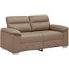 vidaXL Divano a 2 posti Cappuccino 160x81x84 cm in similpelle