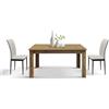 KONTE.DESIGN Tavolo ZAGABRIA in legno, finitura rovere rustico, allungabile 120x80 cm - 160x80 cm