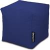 extroitaly Pouf Poggiapiedi STEP, Puff Poggiapiedi Divano quadrato, Imbottito in Tessuto Tecnico Resistente e Antistrappo, Comodo e Impermeabile, Made in Italy (45cm-) (Navy)