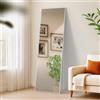 CLP Grande Specchio Benicia, Specchio da appoggio e Specchio da Parete in Un Unico Elemento, Specchio a Figura Intera con Cornice in Metallo, Colore:Bianco (Opaco), Dimensione:160x50 cm