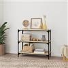 KTHLBRH Libreria librerie per soggiorno libreria verticale scaffale a terra Adatto per il soggiorno, la casa, l'ufficio Rovere Sonoma 80x33x70,5cm Legno Multistrato e Acciaio