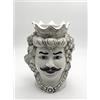 Bomboniere Vaso Porcellana Testa di Moro Anticato Uomo 12.5x23 cm