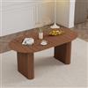 Uderkiny Tavolo da Pranzo Ovale Moderno Scandinavo, Scrivania da Ufficio in MDF 180×90×76CM, Tavolo da Cucina in Legno, per 4-8 Persone (Venature in Legno Scuro)