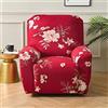 FANSU Copripoltrona Relax Reclinabile Elasticizzato Universale, 1 Posto 4 Pezzi Copripoltrona Reclinabile Elettrica Coprisedile con Tasche, Fodere per Poltrona Relax (1 Posto,Fiori Rossi)