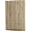 milani home Armadio a 3 Ante in Legno truciolare Moderno cm 120x46x190 h