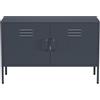 Lendo Online Mobile TV in Metallo - Lowboard Industriale - 100x40x65 cm - Mobile Porta TV per Soggiorno (Antracite)