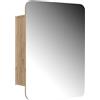 Vicco Specchio contenitore bagno Zino, Rovere dorato, 70 x 50 cm con ripiani, Ordine ed eleganza per ogni bagno