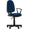 CHAISE-EXPERT Sedia ergonomica Prestige II, da ufficio, con schienale reclinabile. Seduta regolabile, schienale regolabile.Con braccioli.Capacità di carico: 130 kg.-In tessuto.Braccioli smontabili. blu