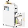 LIFEZEAL Mobiletto Bagno Salvaspazio, 50 x 16 x 69 cm (Bianco)