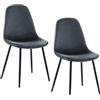 VIRSUS 2 Sedie da Cucina in VELLUTO 2064, misura 44x51x88 cm, Sedia Poltrona ergonomica, Telaio e Gambe Resistenti in Metallo, gommini anti graffio, per Camera, Ufficio, Sala Pranzo (Grigio)