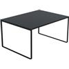 AKKE Tavolino Da Salotto Con Gambe In Metallo Piano Laminato Tavolo Rettangolare Altezza 55 cm Tavolino Da Soggiorno Stile Loft Crespo