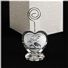 DLM Bomboniere DLM-31786 (Kit 6 Pezzi) Portafoto Memo Clip Icona Fiore con Cuore in Cristallo e FEDI Nuziali 25 Anniversario Nozze d'Argento Venticinquesimo Matrimonio Segnaposto bomboniera