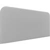 DHOME Testiera Letto Imbottita Liscia Curva in Similpelle Altezza 70cm da Parete Testiere Acustiche Fonoassorbenti per Camera da Letto (Grigio Chiaro, 135cm)