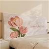 Hearda Testiera Letto Matrimoniale/King, Elasticizzata Testiera Letto, Bed Head Singolo Motivo a Tulipano, All-Inclusive Antipolvere Copri Testata Letto (Rosa,180cm)