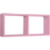 MODULARREDO | MORGANA Mensola da Muro, Libreria Sospesa, Libreria da Parete, Scaffale da Parete, Rosa Blush, 70x30 p15.5 cm - Made in Italy