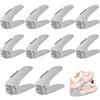 Skeadex 10 portascarpe regolabili, a doppio strato, salvaspazio, organizer per shoe, 3 altezze, antiscivolo, colore grigio