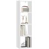 WOLTU Libreria con 4 Livelli, Scaffale a Cubo in Piedi, Scaffale Aperto, per Soggiorno, Studio, Camera da Letto, Ufficio, 30x106,5x23,5 cm, Bianco, SK051ws