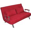 ITALFROM - Divano Letto 2 Posti (153x69x82cm) Divano Letto Matrimoniale Salvaspazio a Scomparsa, Due Posti con Telaio Solido in Acciaio con Imbottitura Comoda (Rosso)