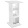 WOLTU Tavolo da Bar Quadrato, Tavolino Alto e Stretto con 3 Ripiani, Tavolo Alto Cucina, Sala da Pranzo, Bistrot, in Truciolare, 60x60x109 cm, Bianco