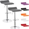 Beltom® 2 SGABELLI da Bar E Cucina con PENISOLA Regolabili in Altezza Sedia Girevole per PIZZERIE Pub RISTORANTI Hotel Soggiorno Ufficio - Modello Wave - X2-Grigio