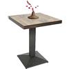 Drumm Tavolo da Bar in Legno e Metallo - Design Industriale, Alto da Bistrò, Quadrato 60 x 60 x 110 cm - Stile Industriale per Mangiare in Piedi