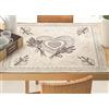 BIANCHERIAWEB Tovaglia Copritavolo Centrino Runner Tavola Fantasia Floreale Lavanda Made Italy 90x90 Lavanda