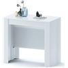 EGLEMTEK Tavolo Consolle Allungabile Oslo Fino A 2.37 Metri, Tavolo 10 Posti Salvaspazio Multiposizione, Design Moderno Ed Elegante, Consolle Per Casa E Ufficio, 78 x 51 x 90 cm, Colore Bianco Lucido