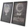 Loberon Ortarsis Coppia di Quadri - Delicate Stampe Vintage - Motivi da Sogno, Nero