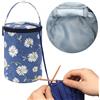 Starnearby Borsa per Lavoro a Maglia Portatile con Motivo Floreale Borsa Porta Filati Borsa Porta Lavoro a Maglia Borsa per Maglieria Contenitore per Filati, Uncinetti, Accessori per Maglieria