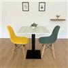 Generico TAVOLO BAR | BISTROT | RISTORANTE QUADRATO CON PIEDE CENTRALE 60/70/80 cm colori assortiti (BIANCO ANTICO A428 - NERO, 80X80)