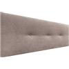 DHOME Testata in Similpelle o Tessuto Acualine Liscio con Bottoni Rivestiti in ALTA GAMMA Testata Letto di Lusso Imbottita Moderna (Tessuto Terra, 160x50cm (Letti 150/160))