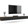 Planetmöbel Mobile TV West, porta TV lungo 320 cm, mobiletto TV sospeso o da appoggio, mobile TV per soggiorno, 2X mobile porta TV 37,8 x 160 x 30 cm, rovere dorato antracite