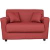 Liberoshopping Divano sfoderabile 2 posti in tessuto imbottito con braccioli larghezza 124 cm (Bordeaux)