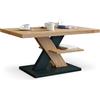 Viosimc Tavolino da Caffe Artisan Nero Decor, Tavolini da Salotto Moderni Con un Ripiano, Tavolino Soggiorno Elegante complemento di qualsiasi soggiorno 90x60x45cm
